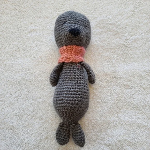 Soul T. Seal Crochet Plushie 13 Inches, Christmas Stocking Ready - Picture 3 of 6